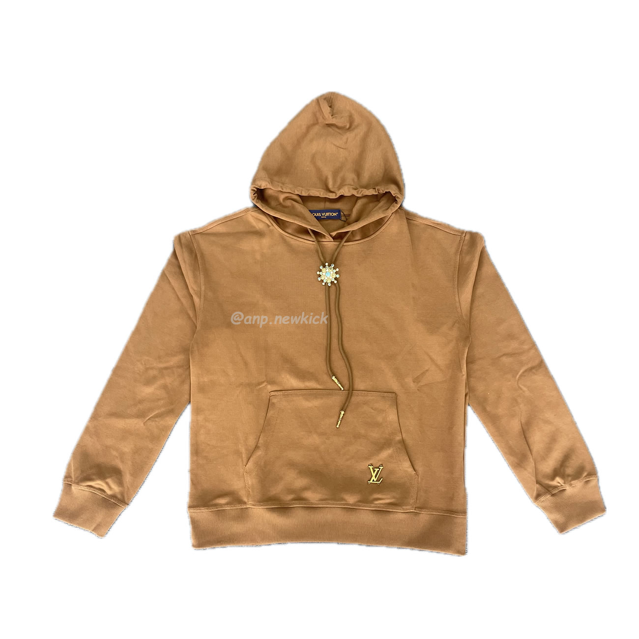 Louis Vuitton Turquoise Sunflower Drawstring Hoodie (1) - www.newkick.vip