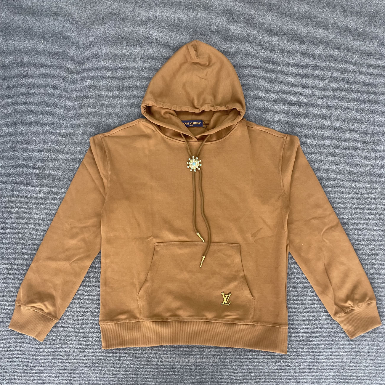 Louis Vuitton Turquoise Sunflower Drawstring Hoodie (6) - www.newkick.vip