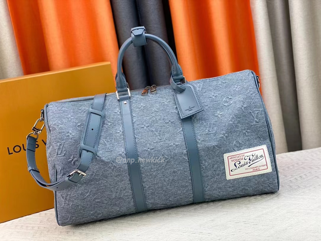 Louis Vuitton Keepall Bandouliere Monogram 50 Navy Duffel Bag (54) - www.newkick.vip