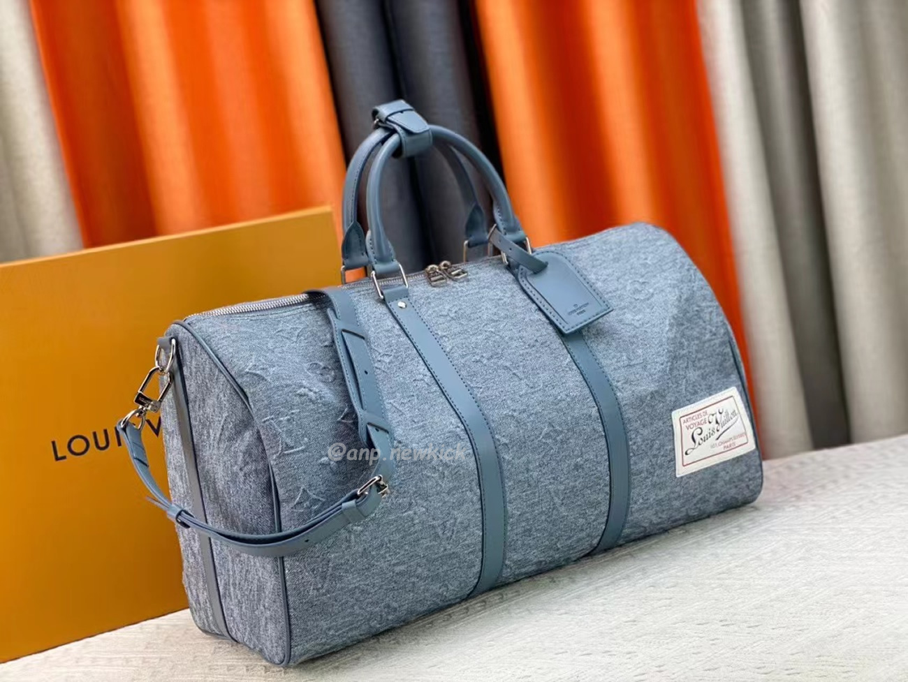 Louis Vuitton Keepall Bandouliere Monogram 50 Navy Duffel Bag (57) - www.newkick.vip