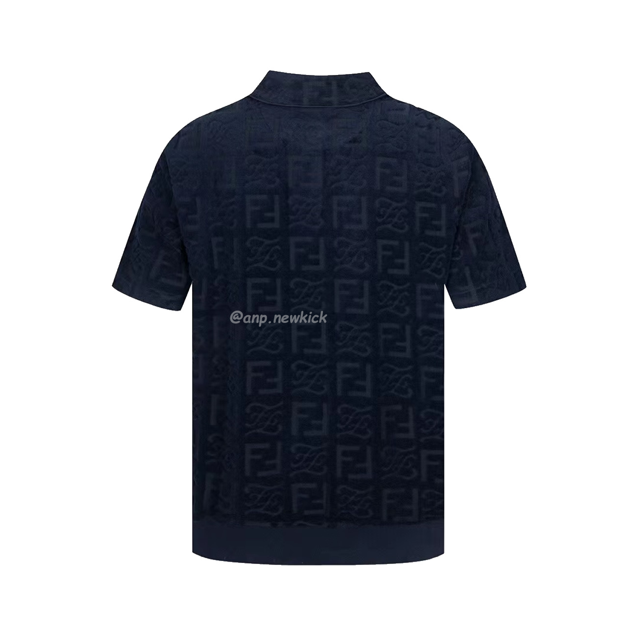 Fendi Reverse Collar Polo Shirt White Black Fw22 (4) - www.newkick.vip