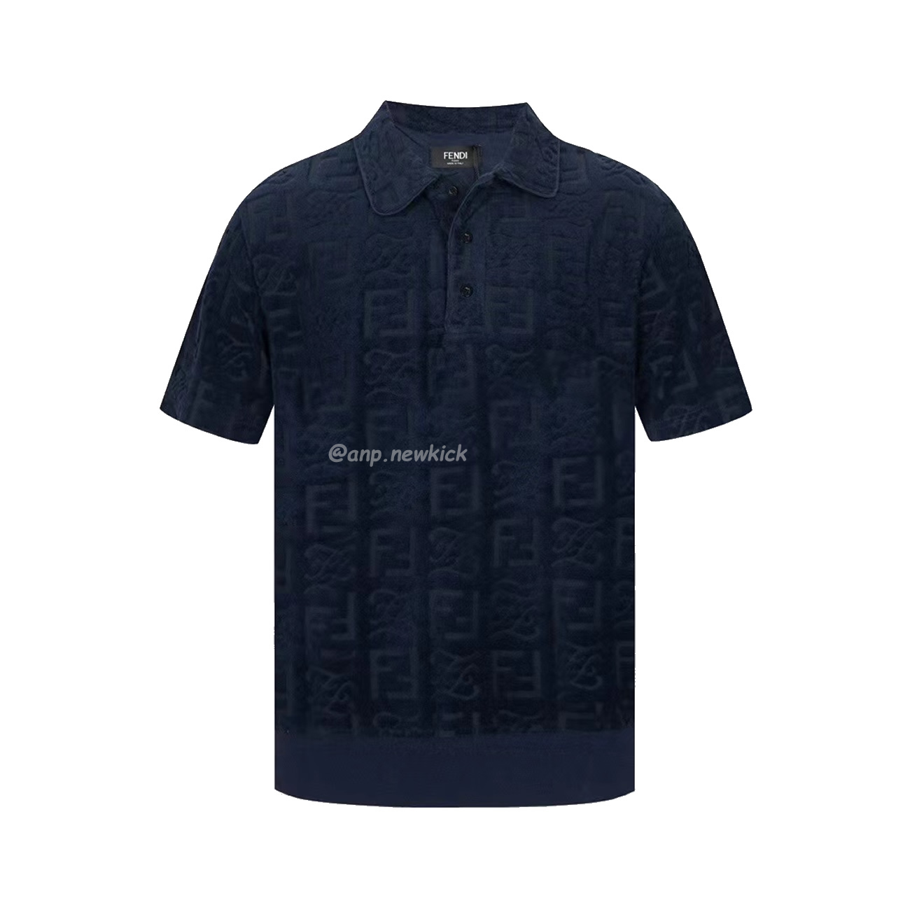 Fendi Reverse Collar Polo Shirt White Black Fw22 (5) - www.newkick.vip