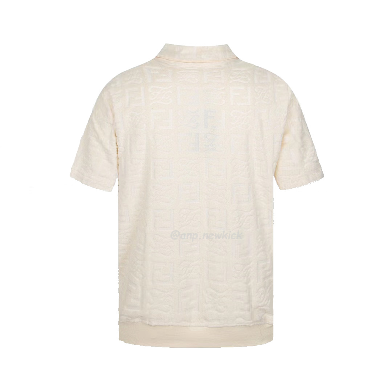 Fendi Reverse Collar Polo Shirt White Black Fw22 (8) - www.newkick.vip