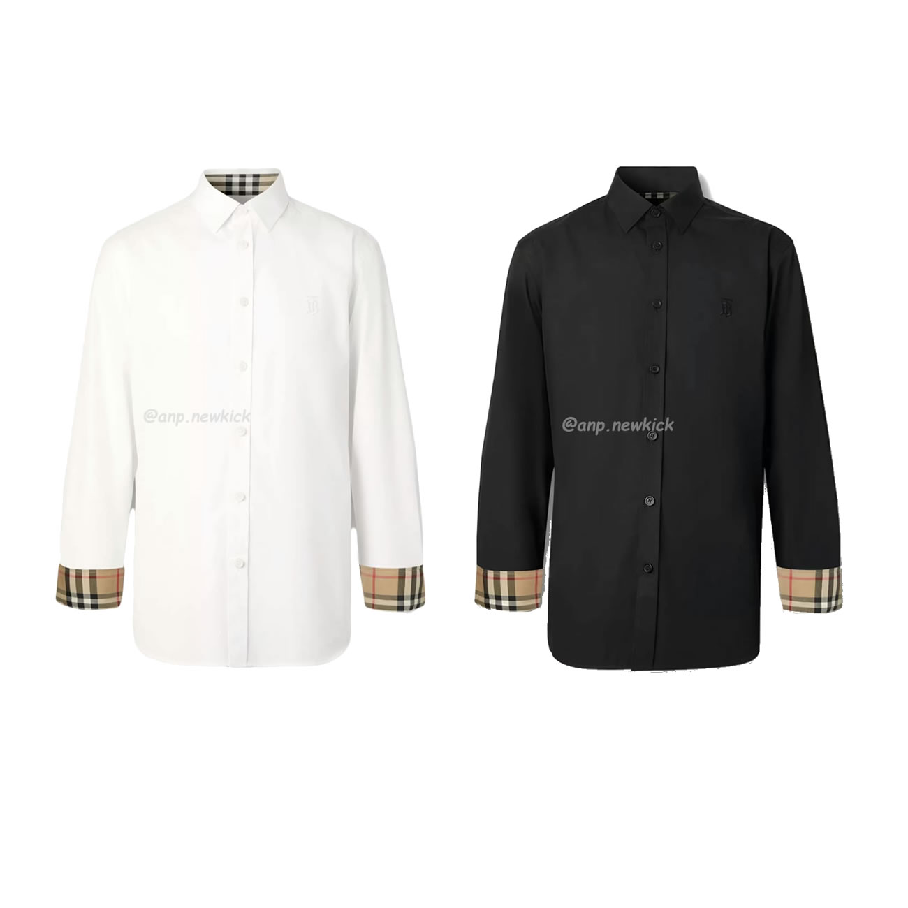 Burberry Slim Fit Monogram Motif Stretch Cotton Poplin Shirt Black White Fw21 80323081 (1) - www.newkick.vip Burberry Slim Fit Monogram Motif Stretch Cotton Poplin Shirt Black White Fw21 80323081 (1) - www.newkick.vip