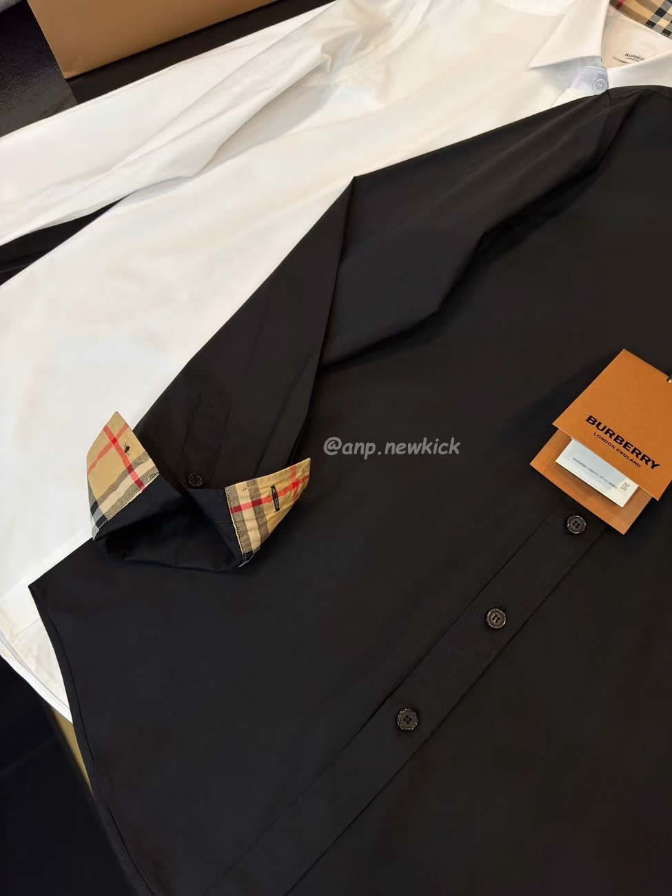 Burberry Slim Fit Monogram Motif Stretch Cotton Poplin Shirt Black White Fw21 80323081 (5) - www.newkick.vip Burberry Slim Fit Monogram Motif Stretch Cotton Poplin Shirt Black White Fw21 80323081 (5) - www.newkick.vip