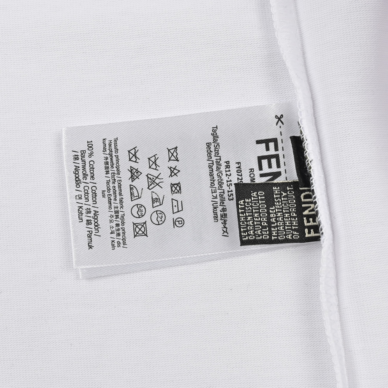 Fendi Pentagonal F Embroidered Flocked Round Neck Short Sleeved T Shirt (11) - www.newkick.vip