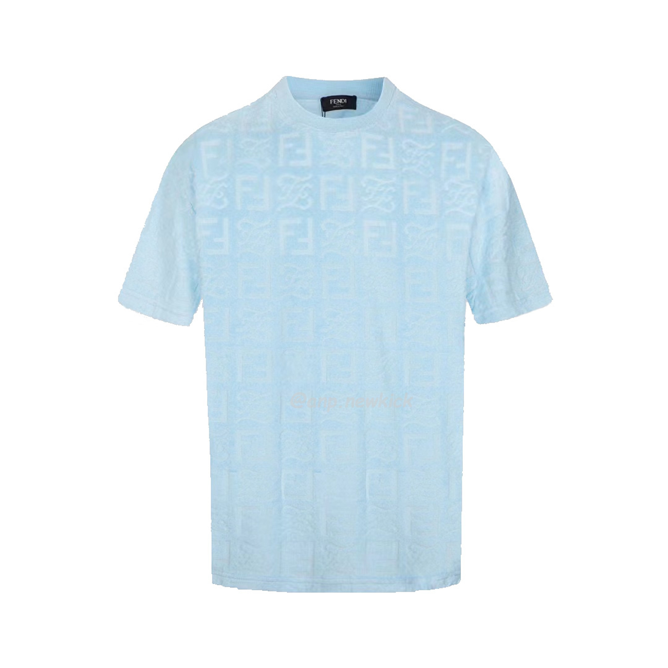 Fendi By Marc Jacobs Jersey Short Sleeved Crew Neck T Shirt White Blue Black Ss23 (3) - www.newkick.vip
