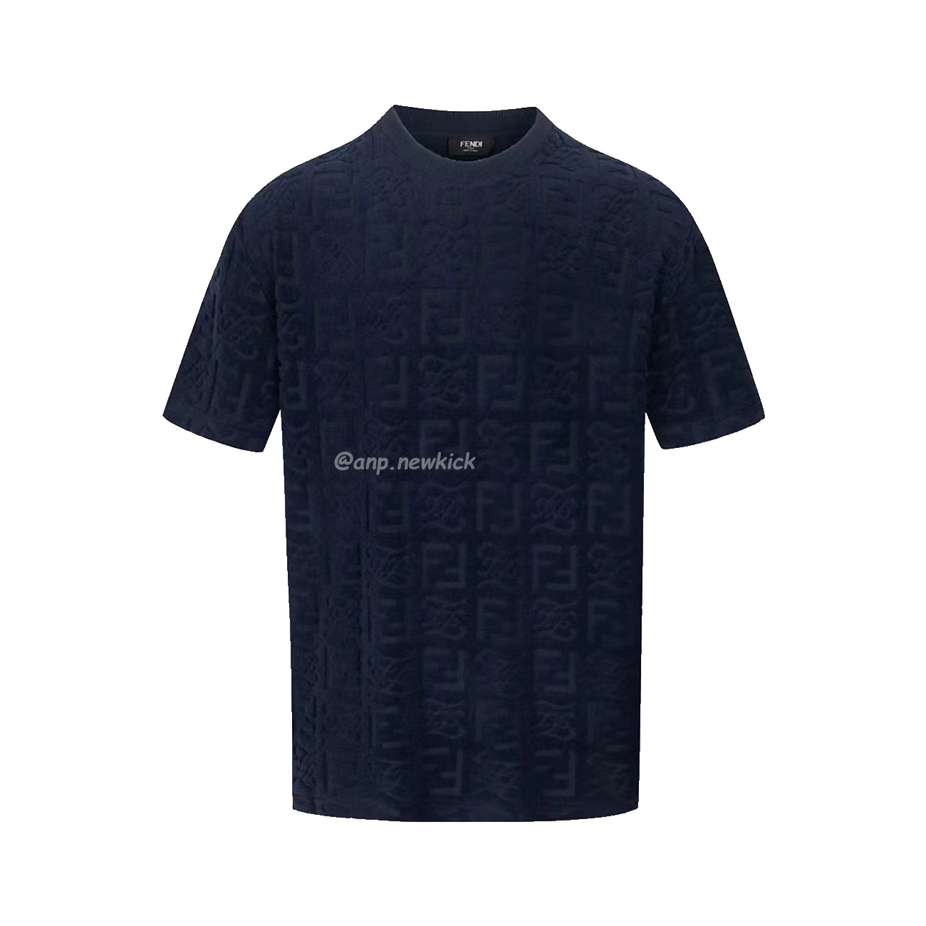 Fendi By Marc Jacobs Jersey Short Sleeved Crew Neck T Shirt White Blue Black Ss23 (4) - www.newkick.vip