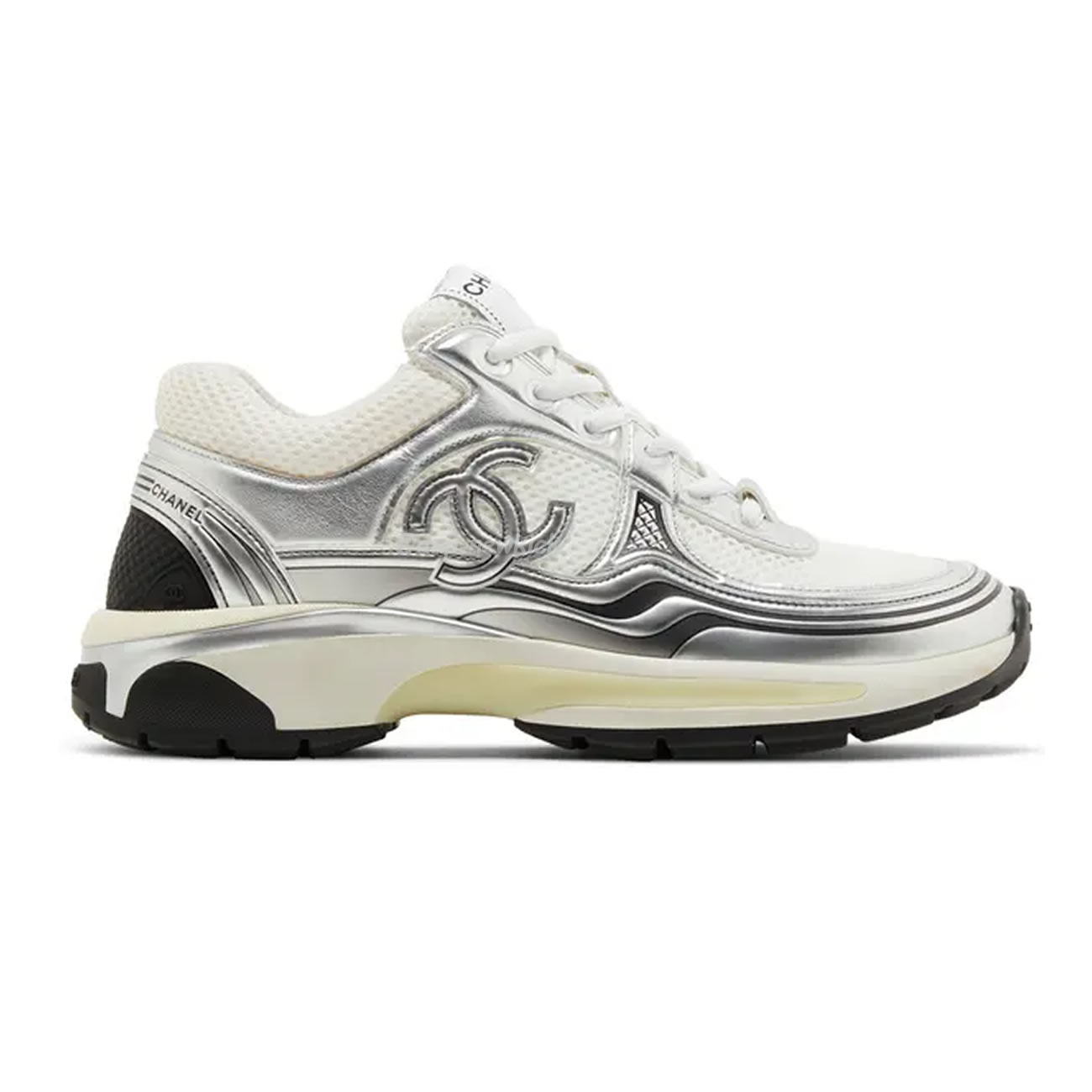 Chanel Cc Runner Silver Laminate G39792 Y56368 K5451 (1) - www.newkick.vip