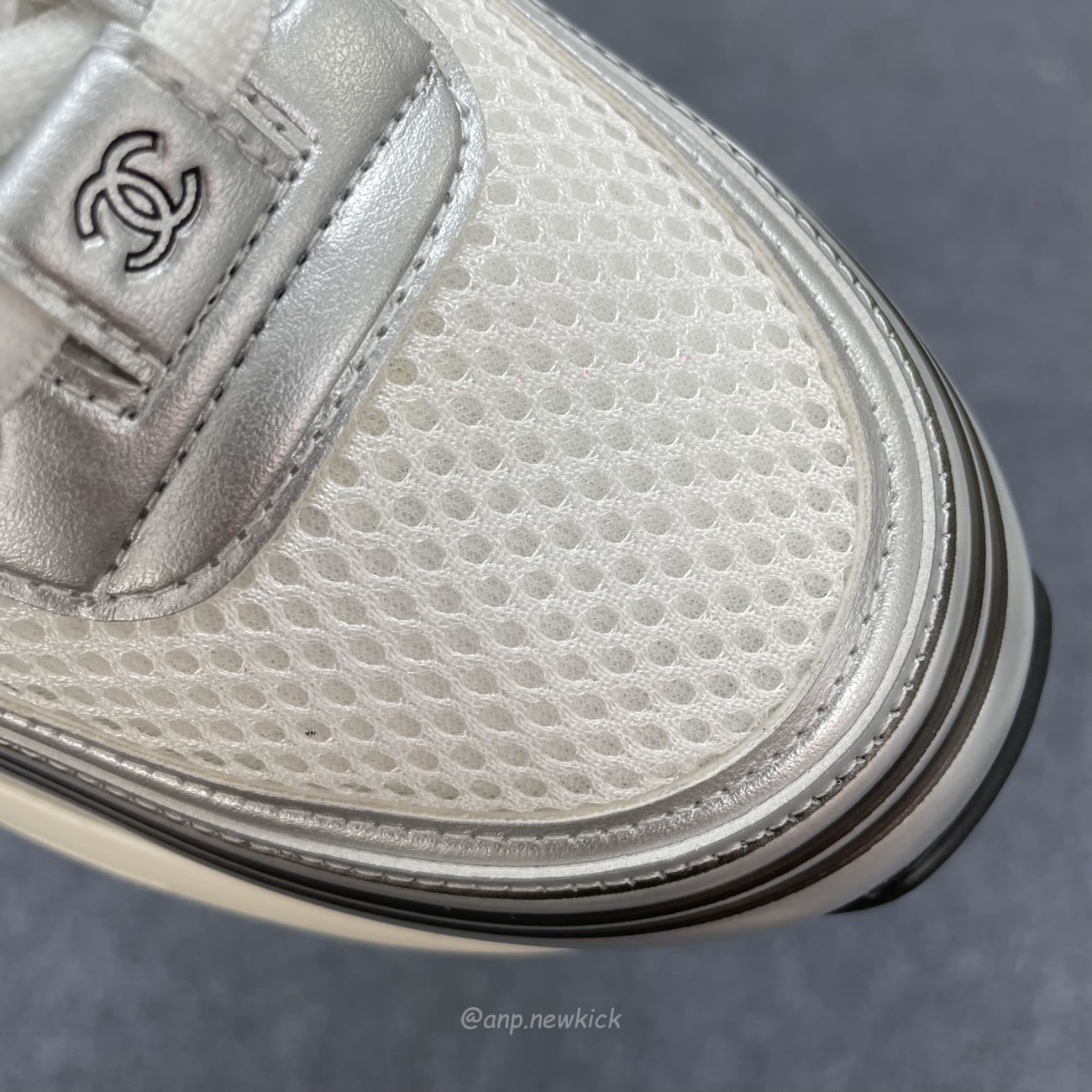Chanel Cc Runner Silver Laminate G39792 Y56368 K5451 (7) - www.newkick.vip