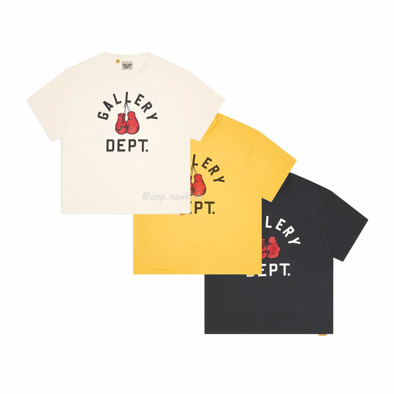 Gallery Dept. Boxing Merch Yellow Black Beige T Shirt (1) - www.newkick.vip Gallery Dept. Boxing Merch Yellow Black Beige T Shirt (1) - www.newkick.vip