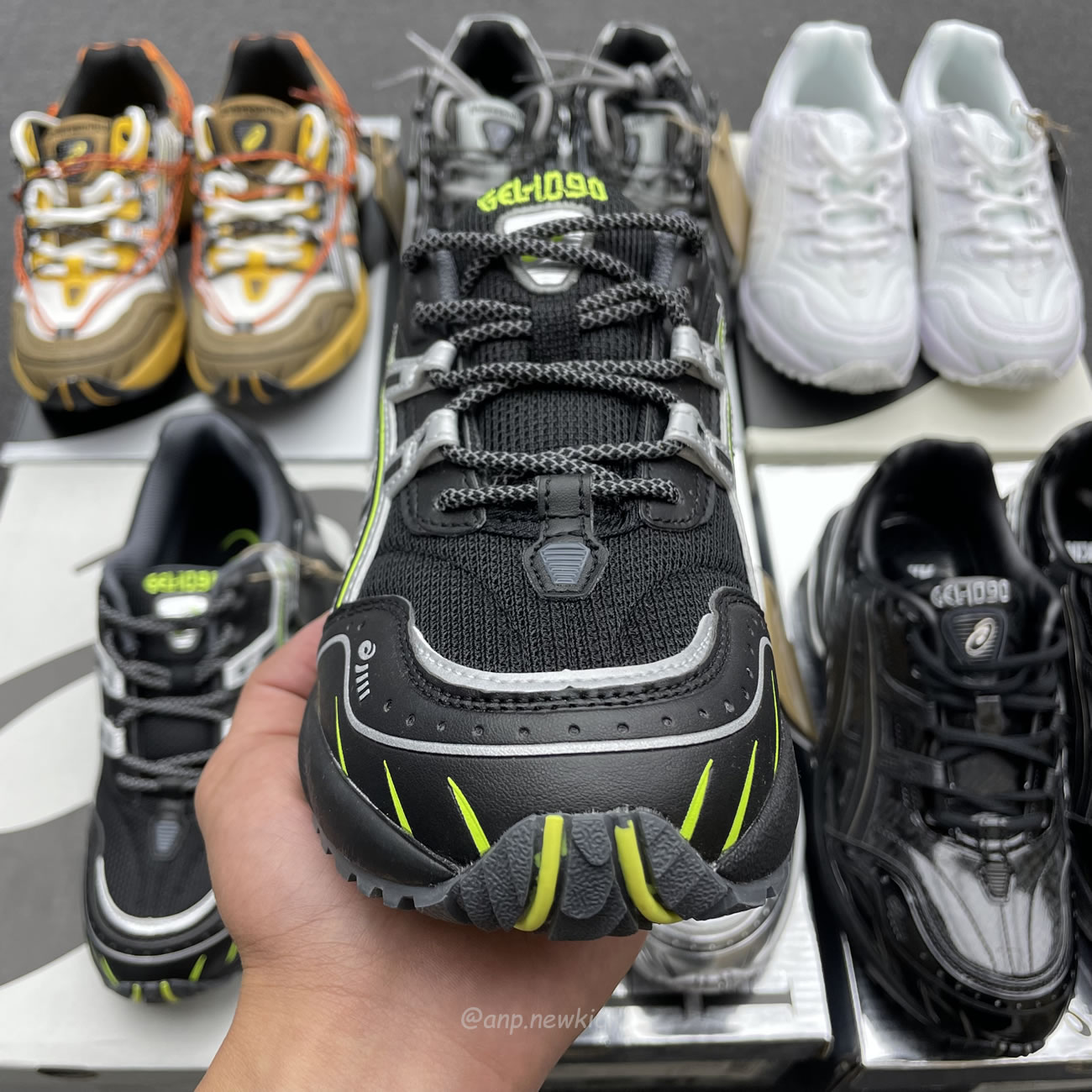 Asics Gel 1090 Black Pure Silver Andersson Bell White Orange (10) - www.newkick.vip