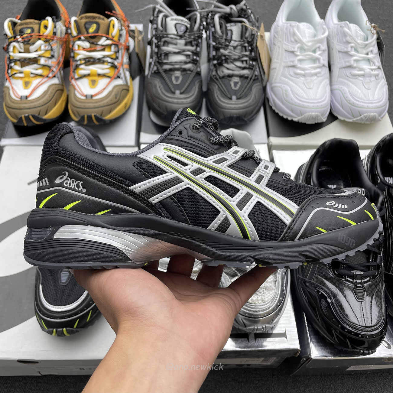 Asics Gel 1090 Black Pure Silver Andersson Bell White Orange (4) - www.newkick.vip