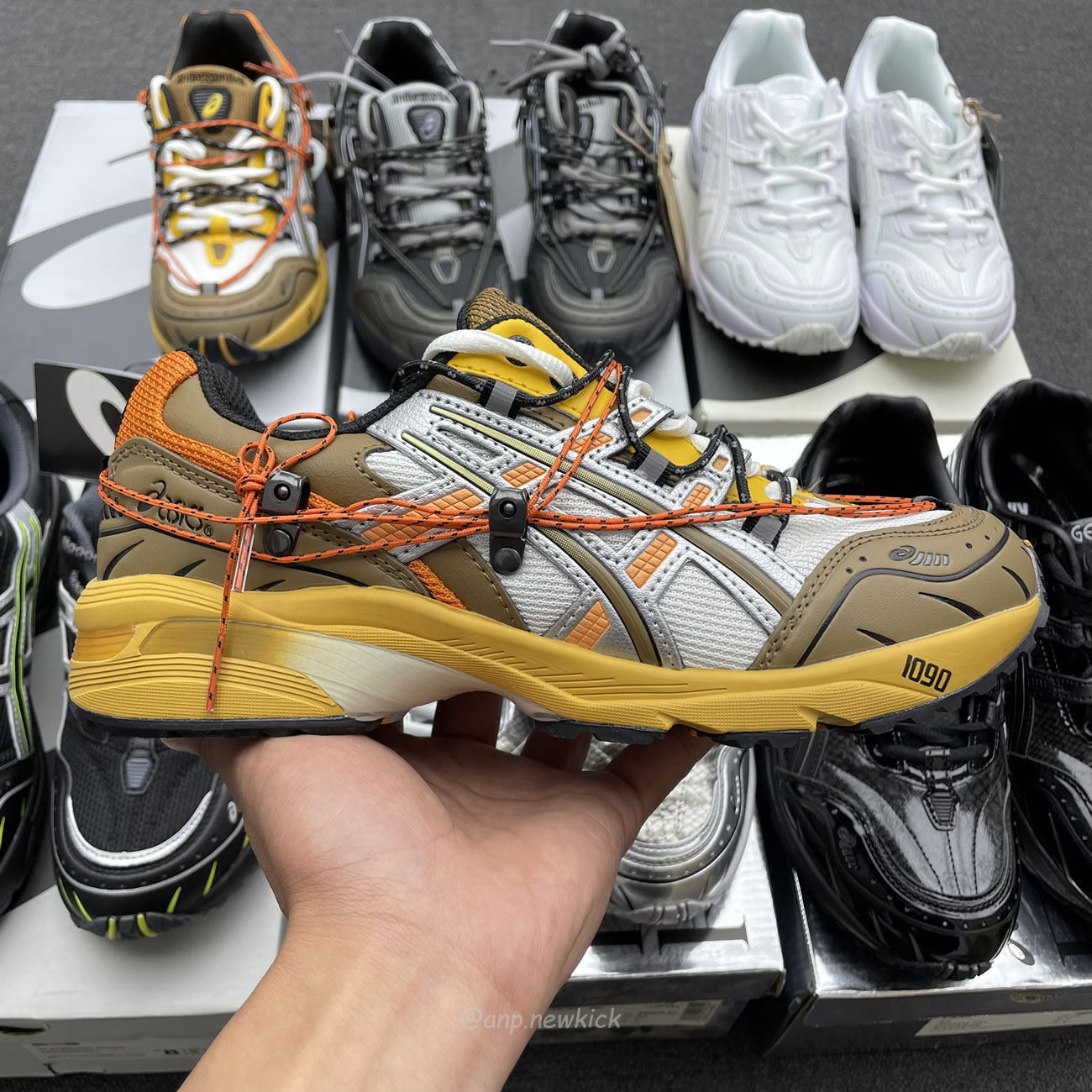 Asics Gel 1090 Black Pure Silver Andersson Bell White Orange (5) - www.newkick.vip