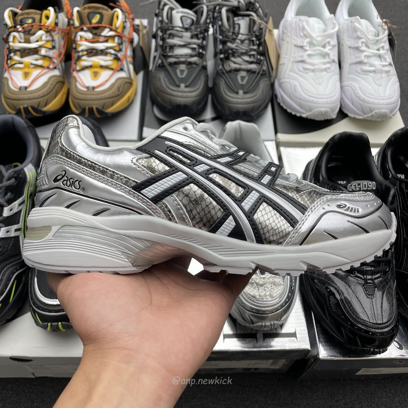 Asics Gel 1090 Black Pure Silver Andersson Bell White Orange (6) - www.newkick.vip