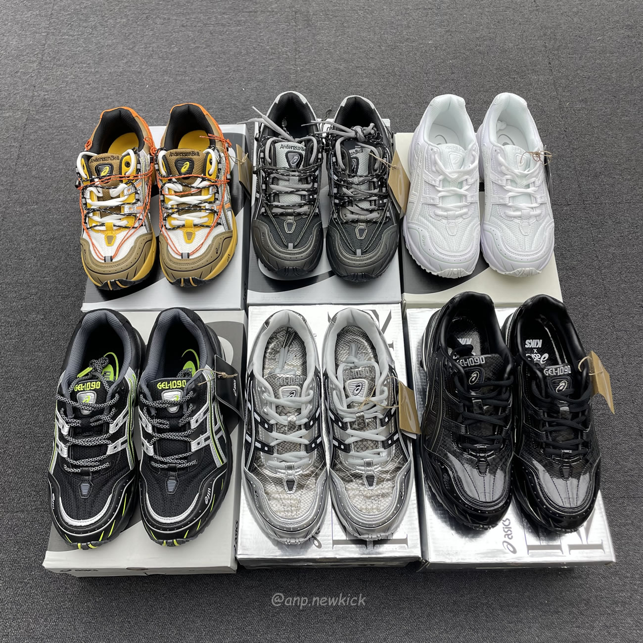 Asics Gel 1090 Black Pure Silver Andersson Bell White Orange (7) - www.newkick.vip