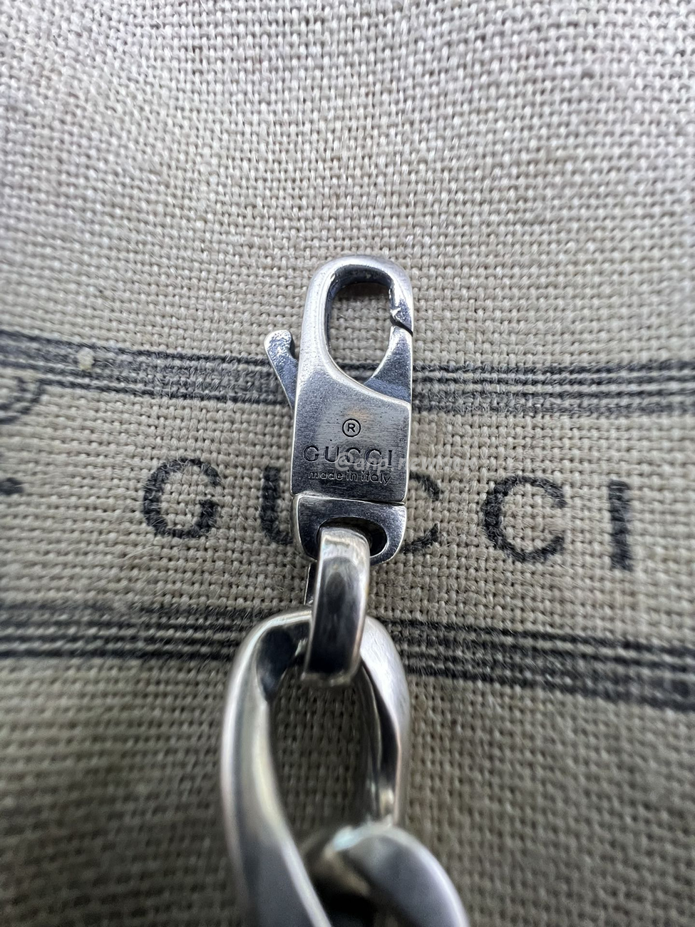 Gucci Enamel Logo Blue Silver Bracelet Guc169645 (4) - www.newkick.vip