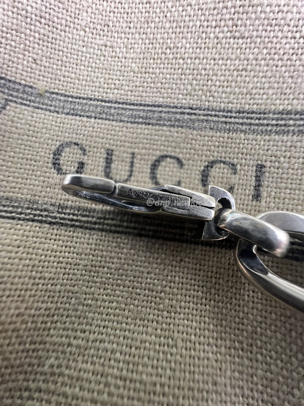 Gucci Enamel Logo Blue Silver Bracelet Guc169645 (6) - www.newkick.vip