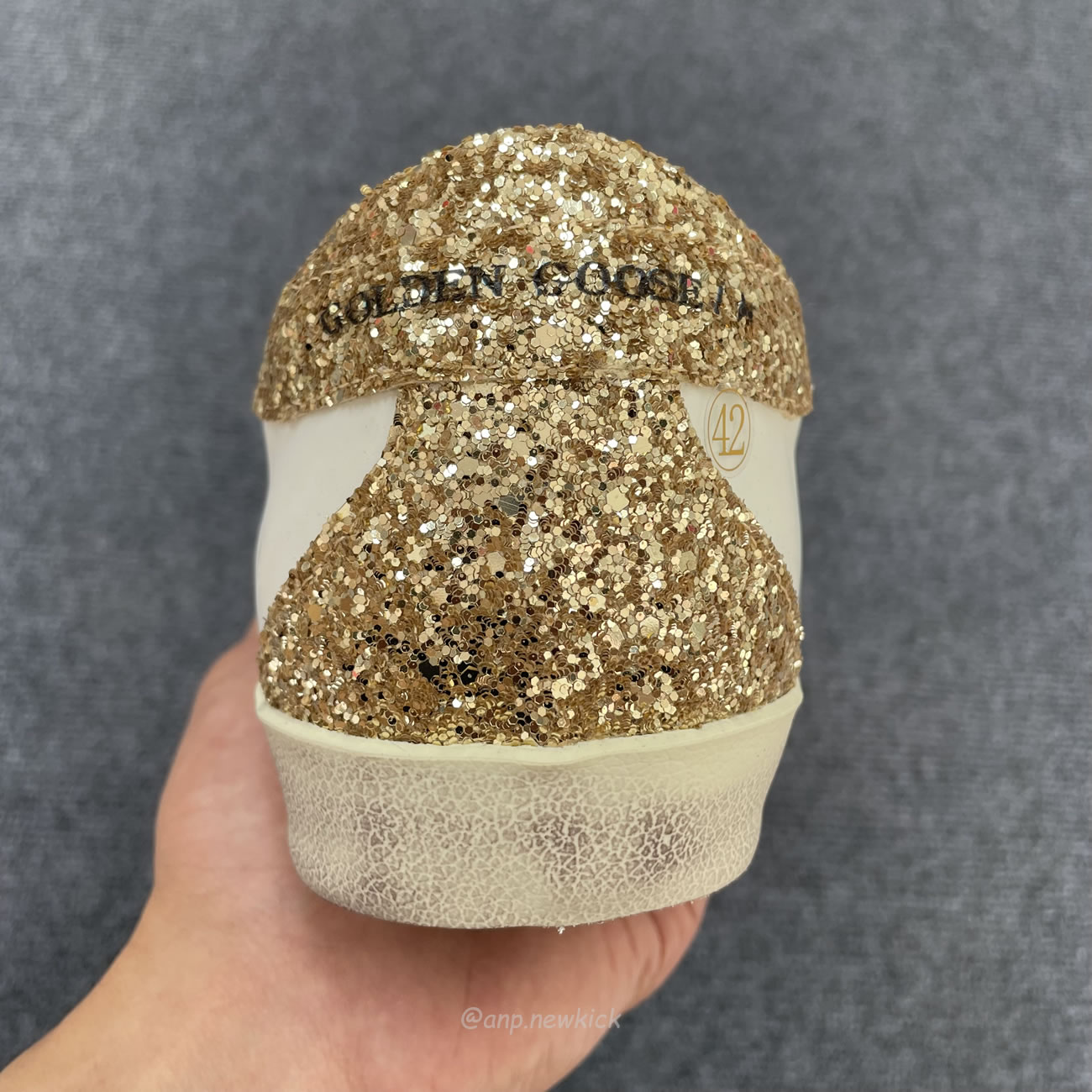 Golden Goose Super Star White Silver Gold Glitter Womens Gwf00102 (6) - www.newkick.vip