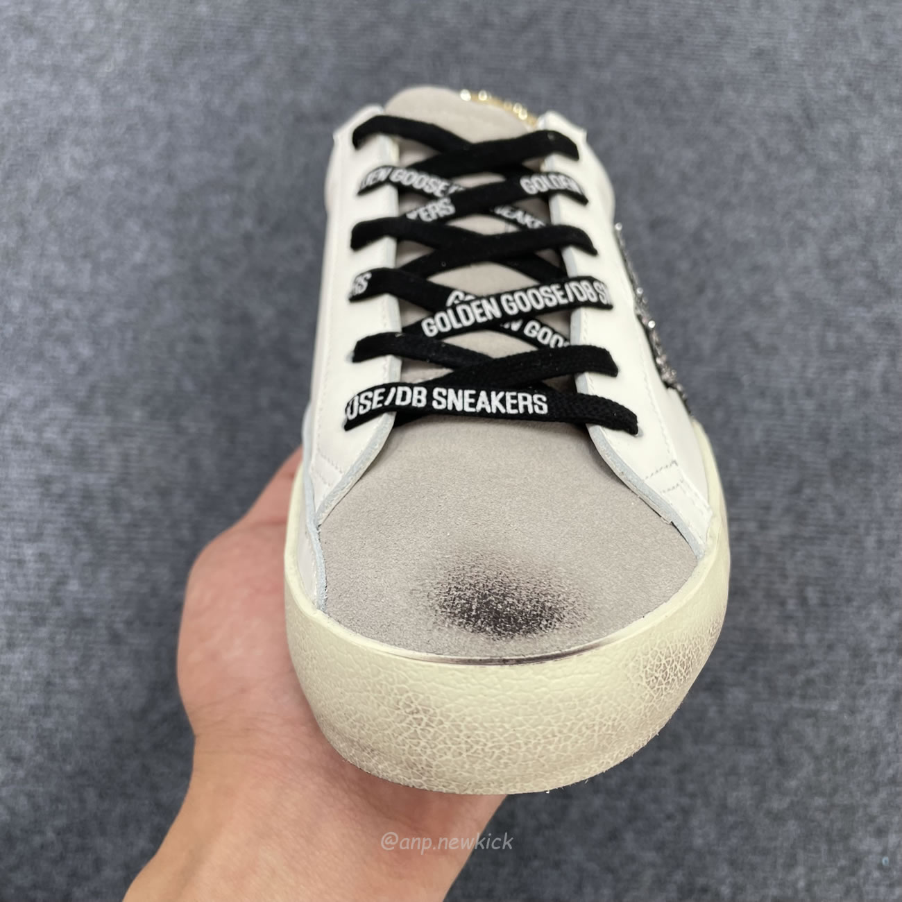 Golden Goose Super Star White Silver Gold Glitter Womens Gwf00102 (7) - www.newkick.vip