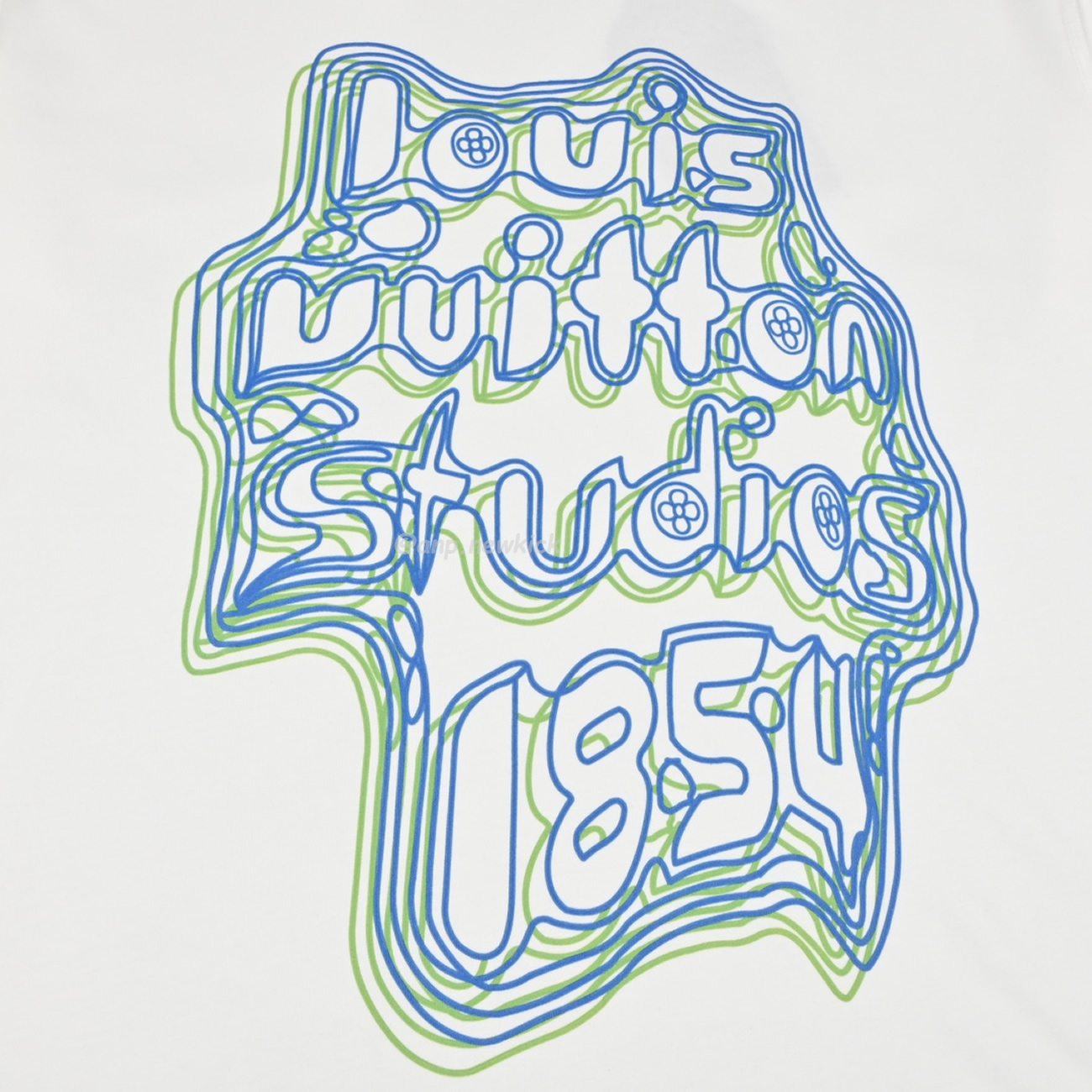 Louis Vuitton Geometric Curve Neon Printed Short Sleeved T Shirt (7) - www.newkick.vip