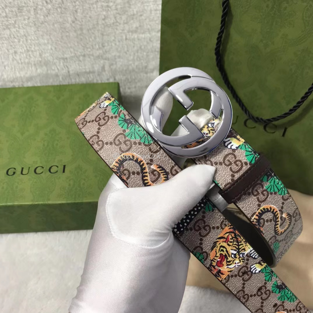 Gucci Interlocking G Belt Supreme Gg Bengal Beige Brown Multicolor (2) - www.newkick.vip Gucci Interlocking G Belt Supreme Gg Bengal Beige Brown Multicolor (2) - www.newkick.vip