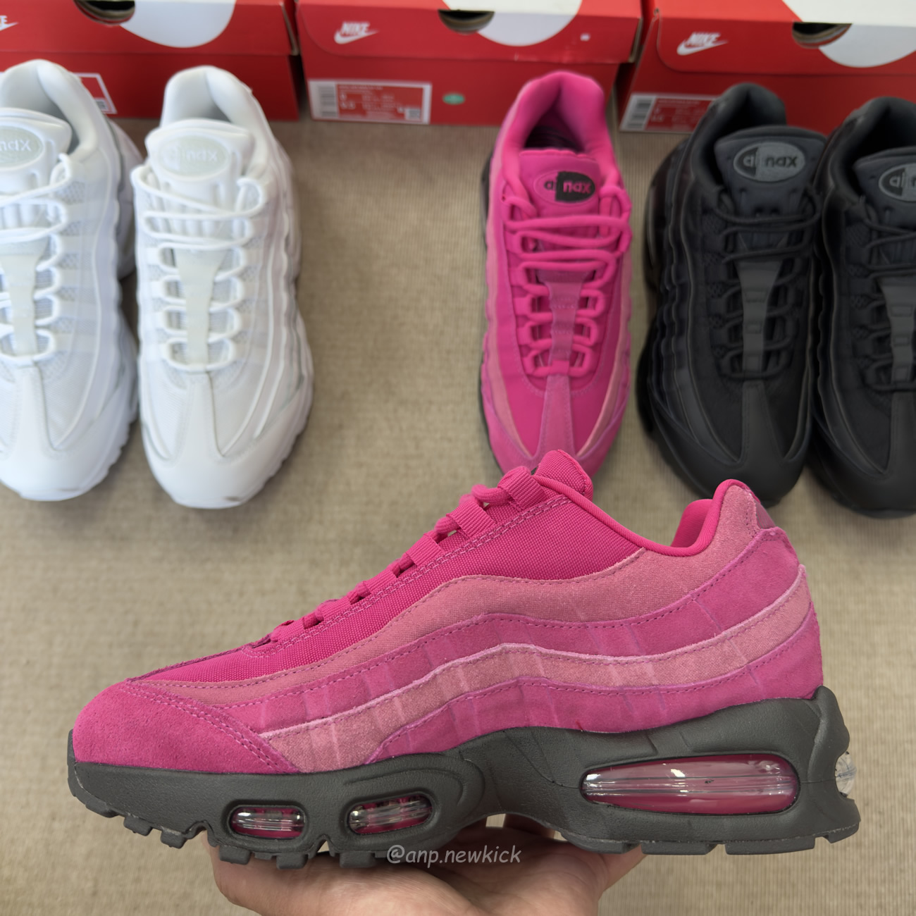 Nike Air Max 95 Og Big Bubble Black Anthracite Triple White Fireberry (14) - www.newkick.vip