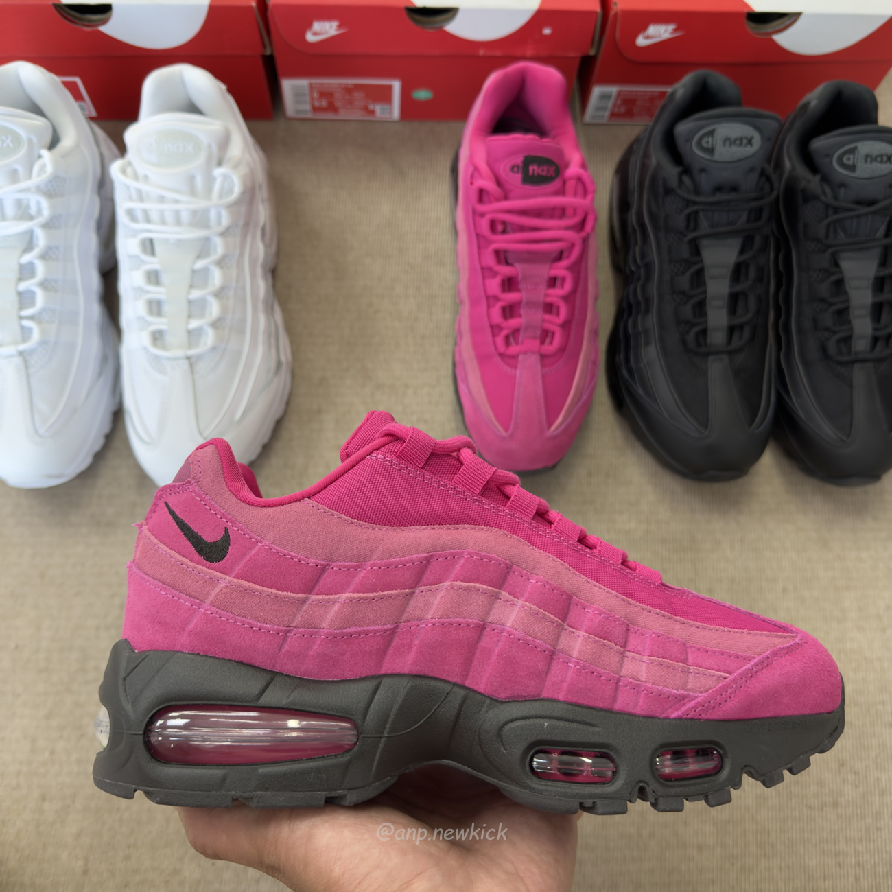 Nike Air Max 95 Og Big Bubble Black Anthracite Triple White Fireberry (7) - www.newkick.vip