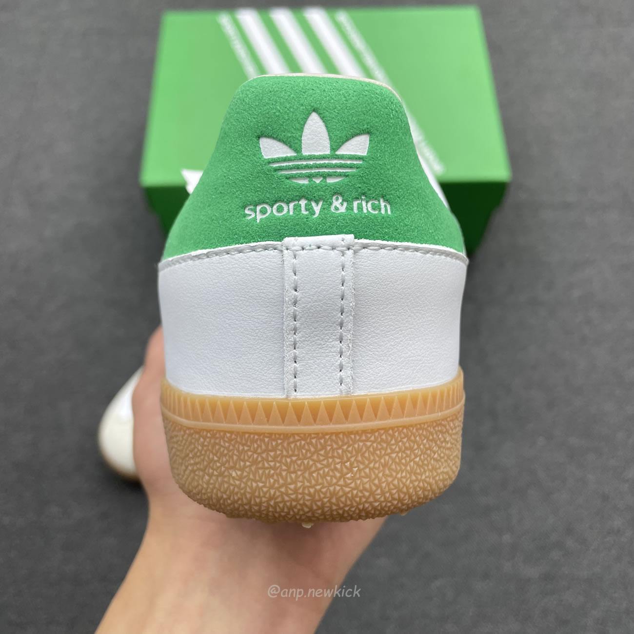 Adidas Samba Og Sporty Rich White Green Hq6075 (5) - www.newkick.vip