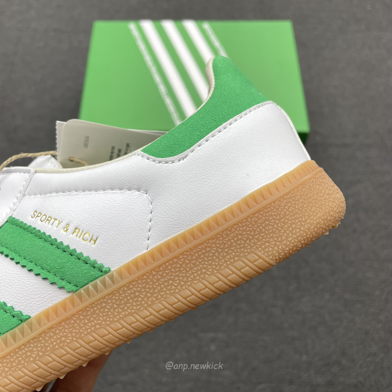 Adidas Samba Og Sporty Rich White Green Hq6075 (9) - www.newkick.vip