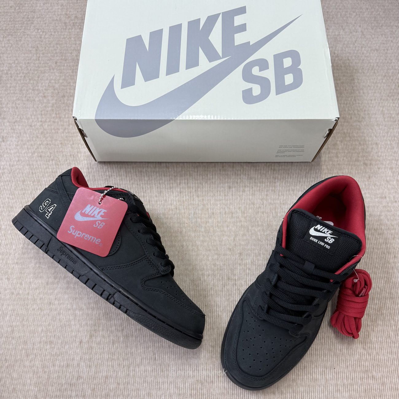 Nike Sb Dunk Low Supreme 94 Black Hq8487 001 (6) - www.newkick.vip