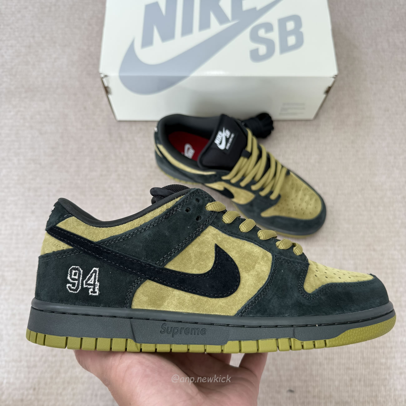Nike Sb Dunk Low Supreme 94 Camper Green Hq8487 300 (6) - www.newkick.vip