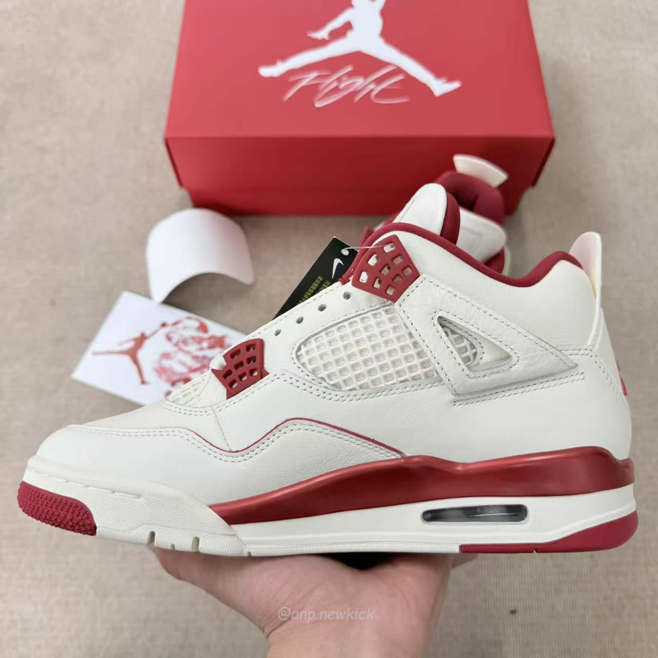Air Jordan 4 Retro Pale Ivory Sierra Red Hv0823 108 (10) - www.newkick.vip