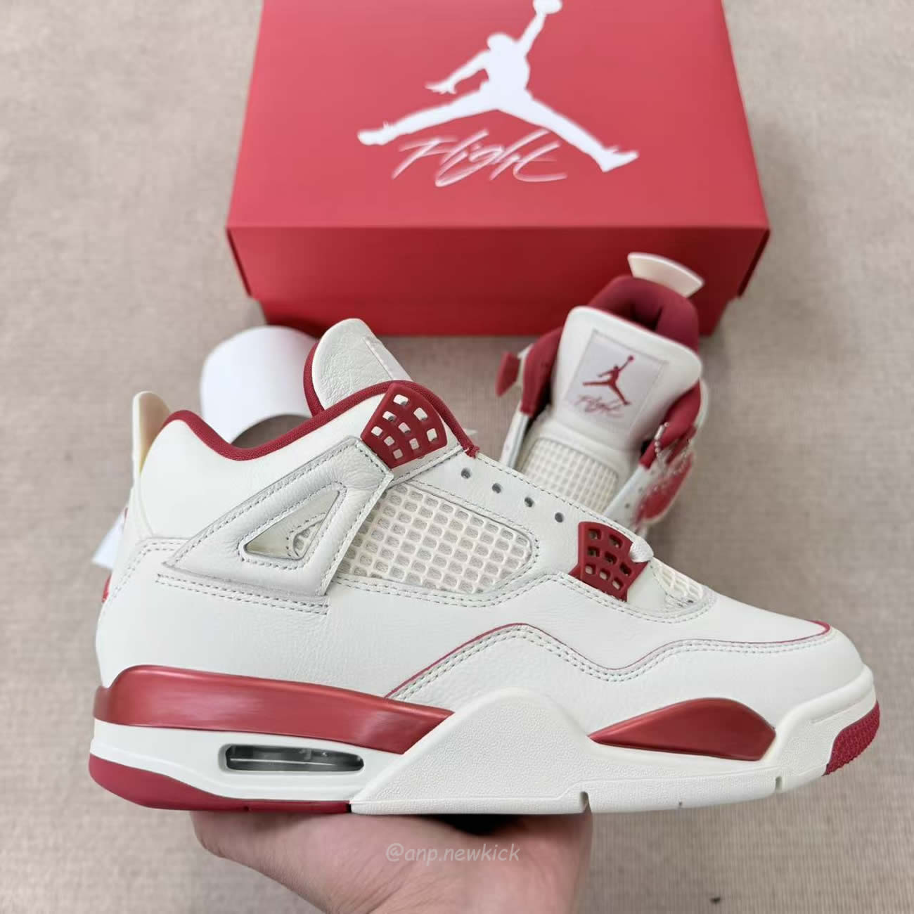 Air Jordan 4 Retro Pale Ivory Sierra Red Hv0823 108 (12) - www.newkick.vip
