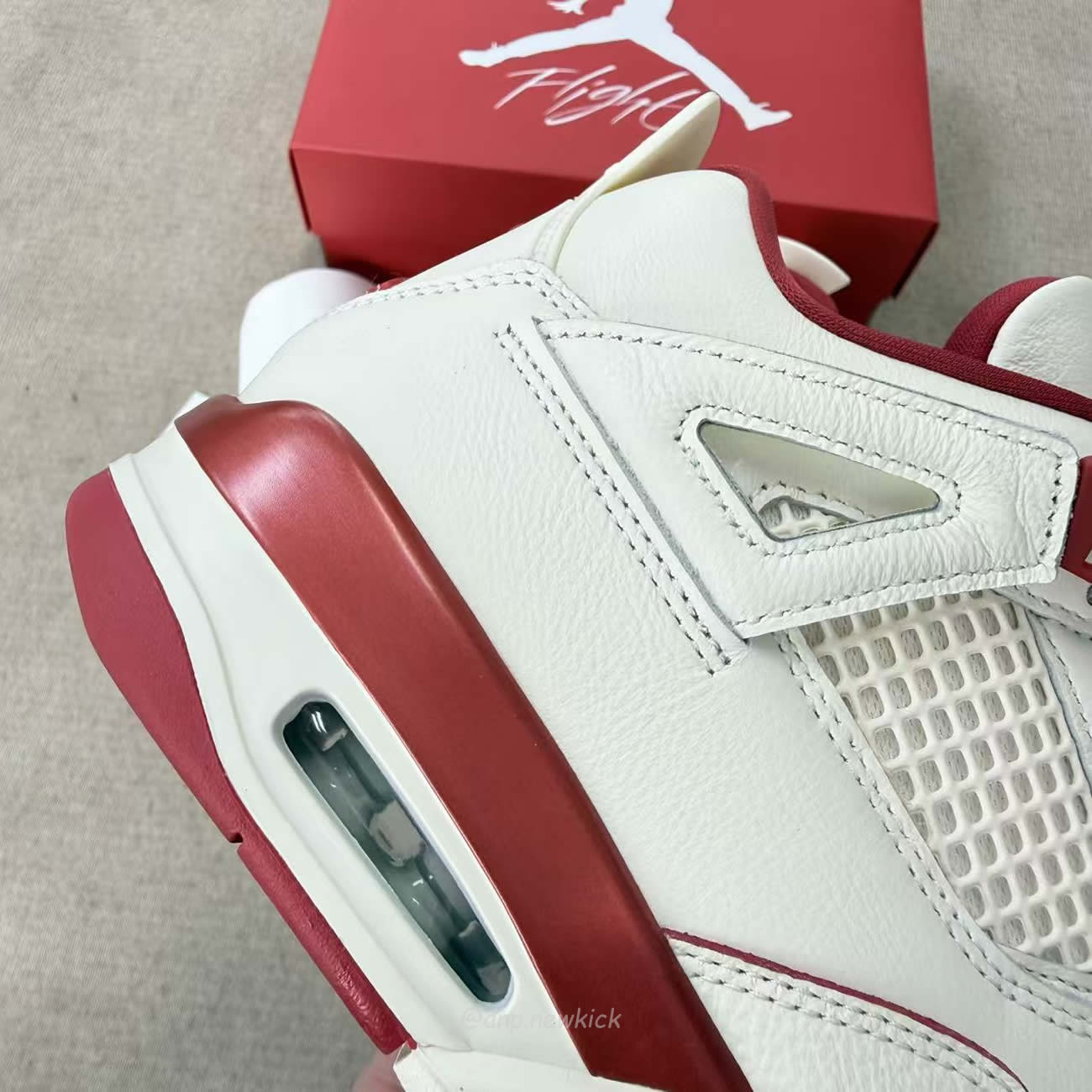Air Jordan 4 Retro Pale Ivory Sierra Red Hv0823 108 (5) - www.newkick.vip
