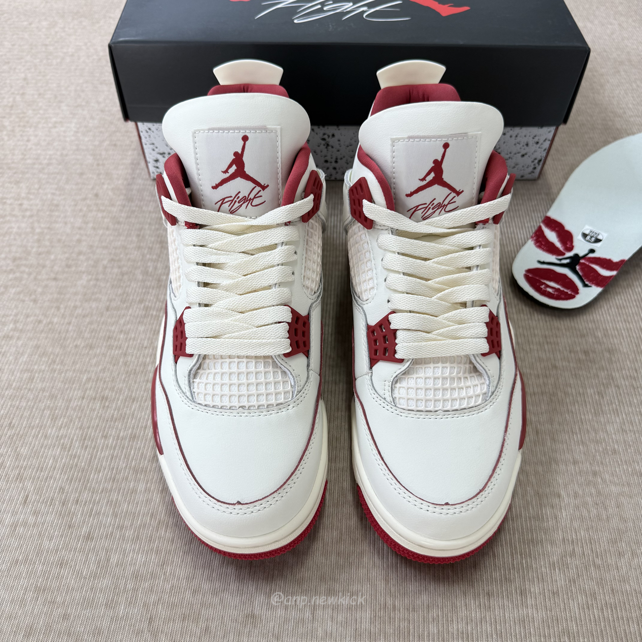 Air Jordan 4 Retro Pale Ivory Sierra Red Womens Hv0823 108 (3) - www.newkick.vip
