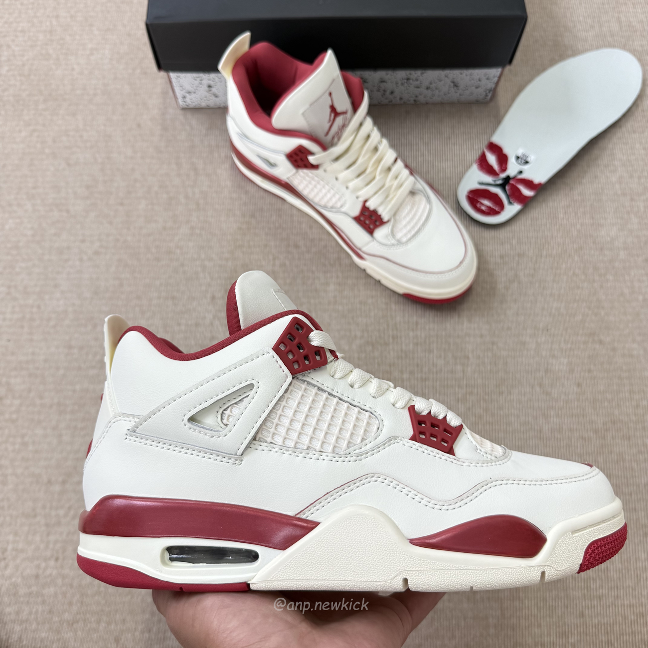 Air Jordan 4 Retro Pale Ivory Sierra Red Womens Hv0823 108 (5) - www.newkick.vip