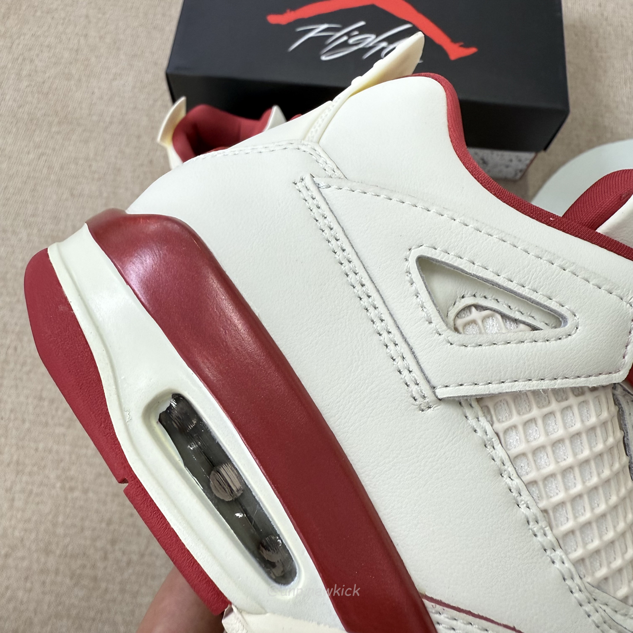 Air Jordan 4 Retro Pale Ivory Sierra Red Womens Hv0823 108 (9) - www.newkick.vip