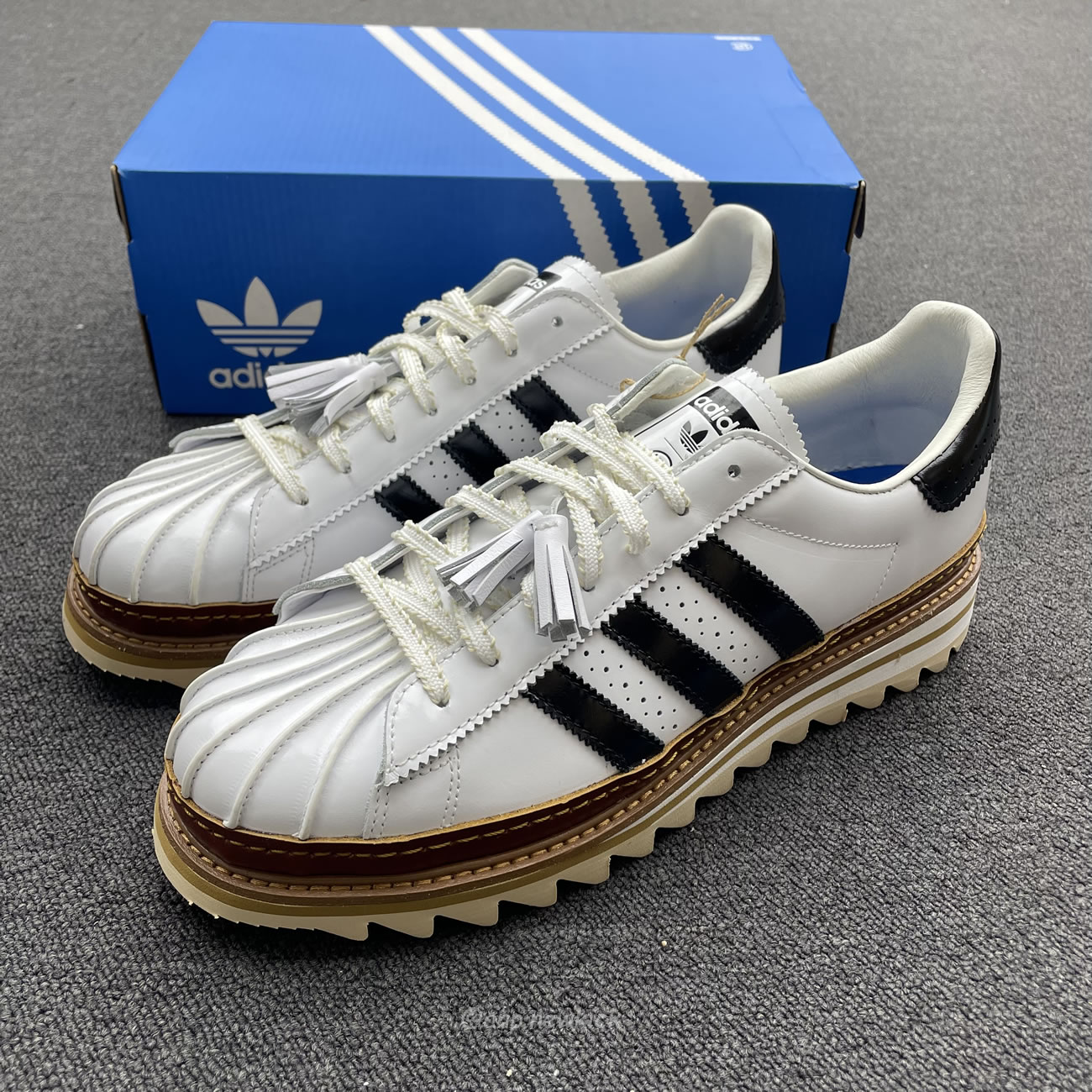 Adidas Superstar Clot By Edison Chen White Black Crystal Sand Ih3132 Ih3131 (5) - www.newkick.vip