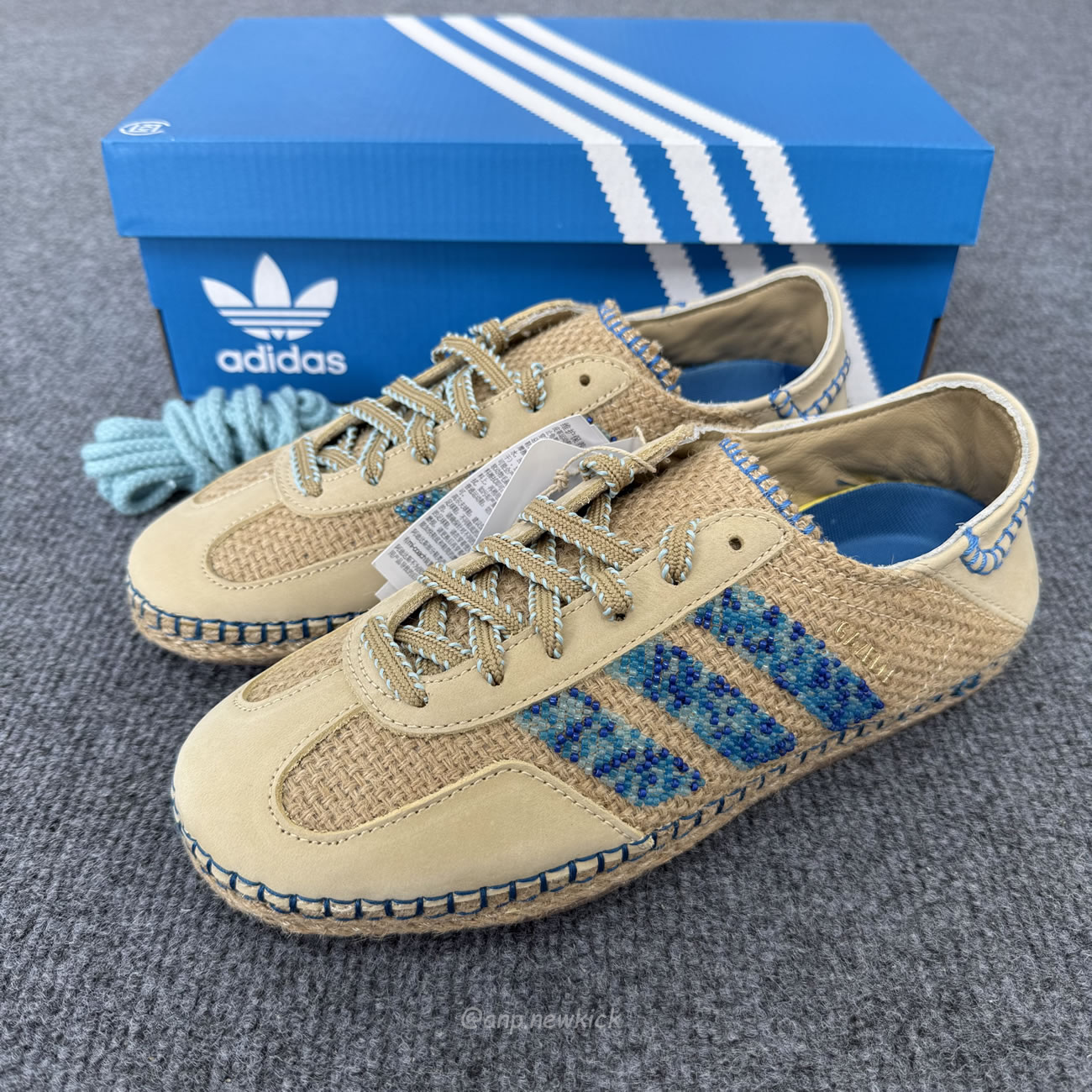 Adidas Gazelle Clot Linen Khaki Ih3641 (3) - www.newkick.vip