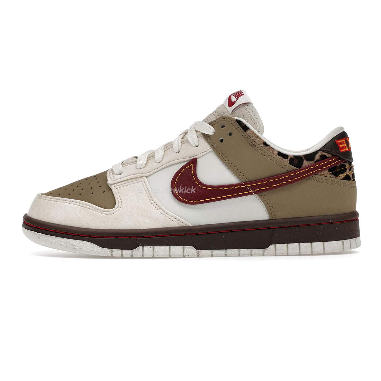 Nike Dunk Low Retro Khaki Team Red Pearl White Womens Im6687 262 (1) - www.newkick.vip
