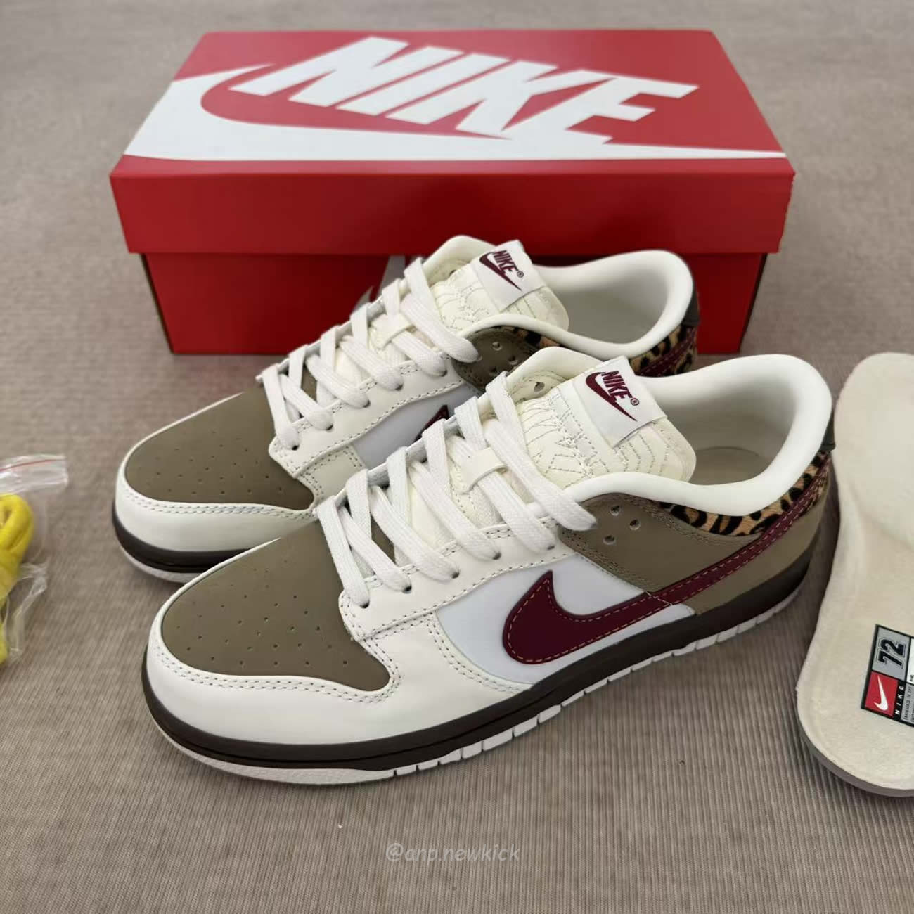 Nike Dunk Low Retro Khaki Team Red Pearl White Womens Im6687 262 (10) - www.newkick.vip