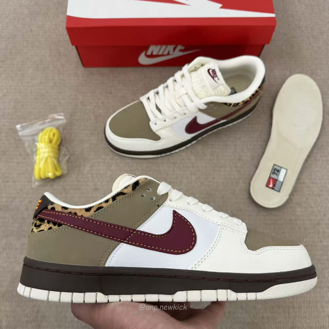 Nike Dunk Low Retro Khaki Team Red Pearl White Womens Im6687 262 (11) - www.newkick.vip