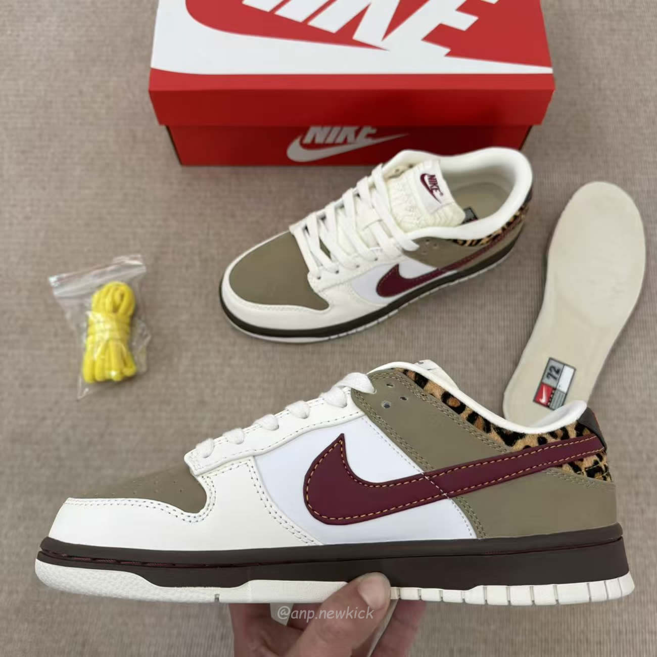 Nike Dunk Low Retro Khaki Team Red Pearl White Womens Im6687 262 (12) - www.newkick.vip