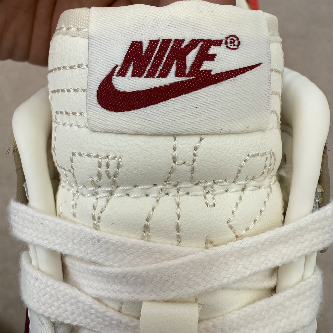 Nike Dunk Low Retro Khaki Team Red Pearl White Womens Im6687 262 (3) - www.newkick.vip