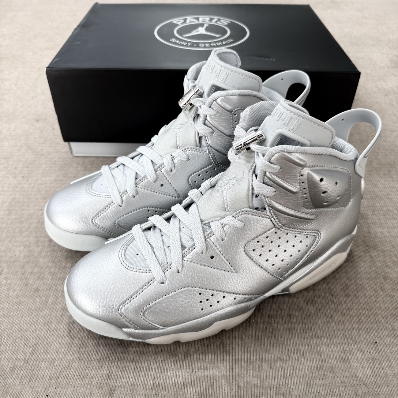 Air Jordan 6 Retro Psg Paris Saint Germain Silver Iq5135 001 (3) - www.newkick.vip
