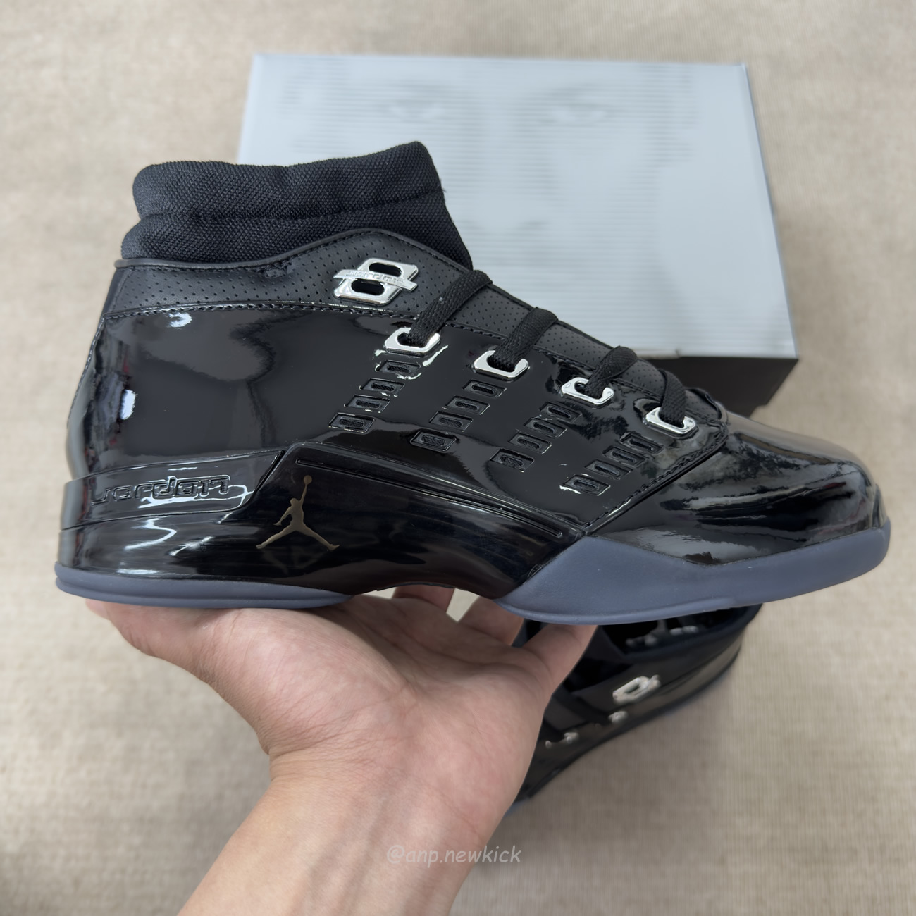 Air Jordan 17 Retro Low Sp Black Patent Iv7640 001 (5) - www.newkick.vip