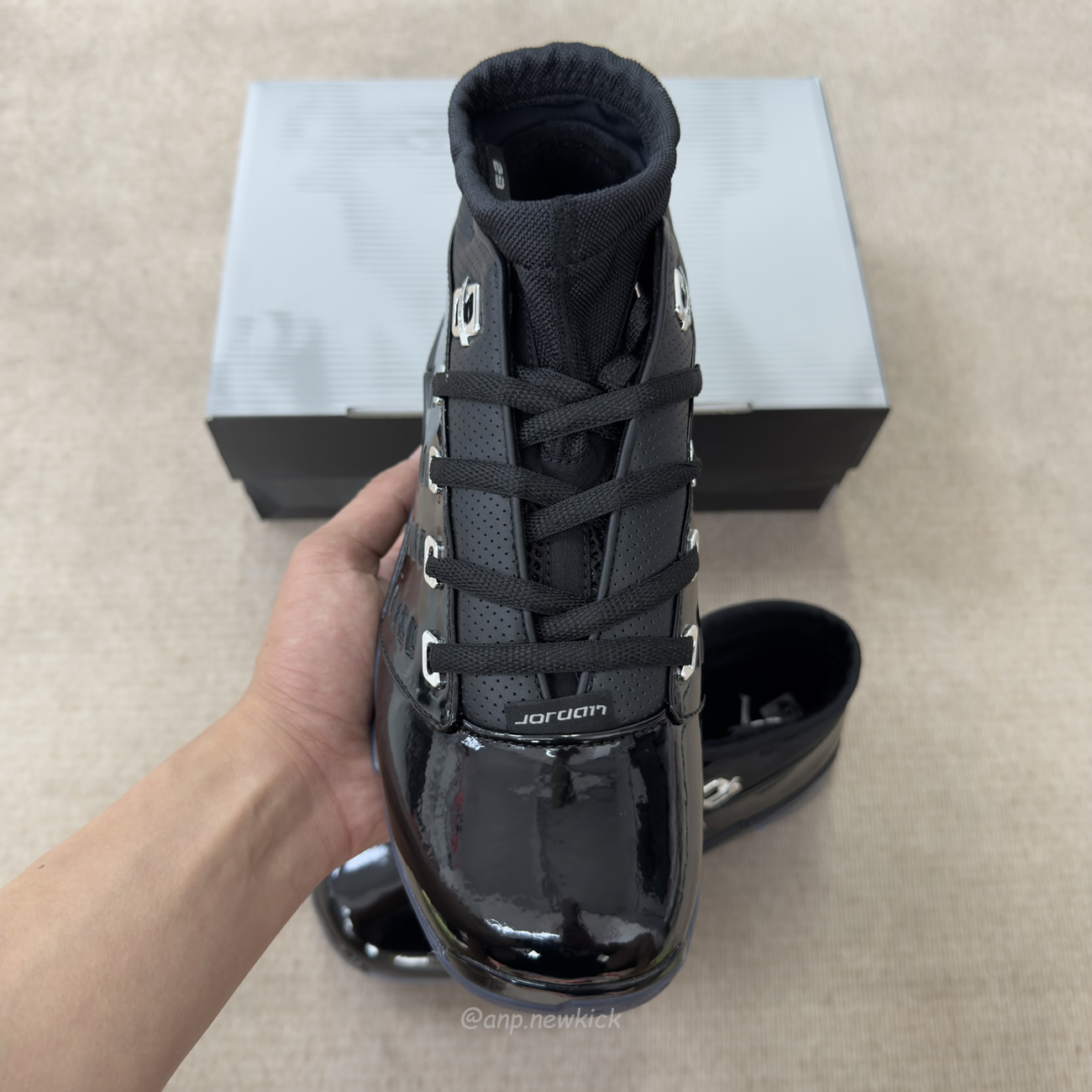 Air Jordan 17 Retro Low Sp Black Patent Iv7640 001 (6) - www.newkick.vip