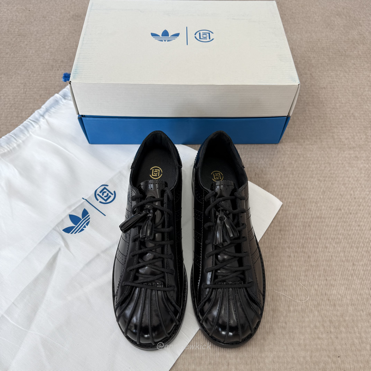 Adidas Dress Superstar Clot By Edison Chen Black Jr2814 (4) - www.newkick.vip