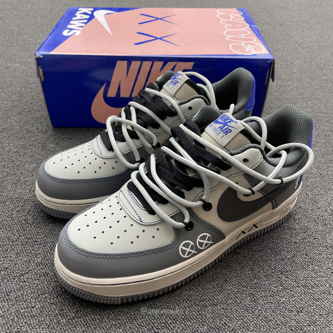 Nike Kaws X Air Force 1 Low Grey Royal Ks6869 333 (10) - www.newkick.vip